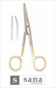 Mayo Scissors Curved, Tungsten Carbide Blades 14cm